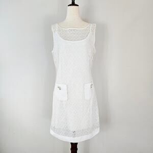 D&G Ivory Lace Mini Dress w/ Slip Coquette Twee - Size Small